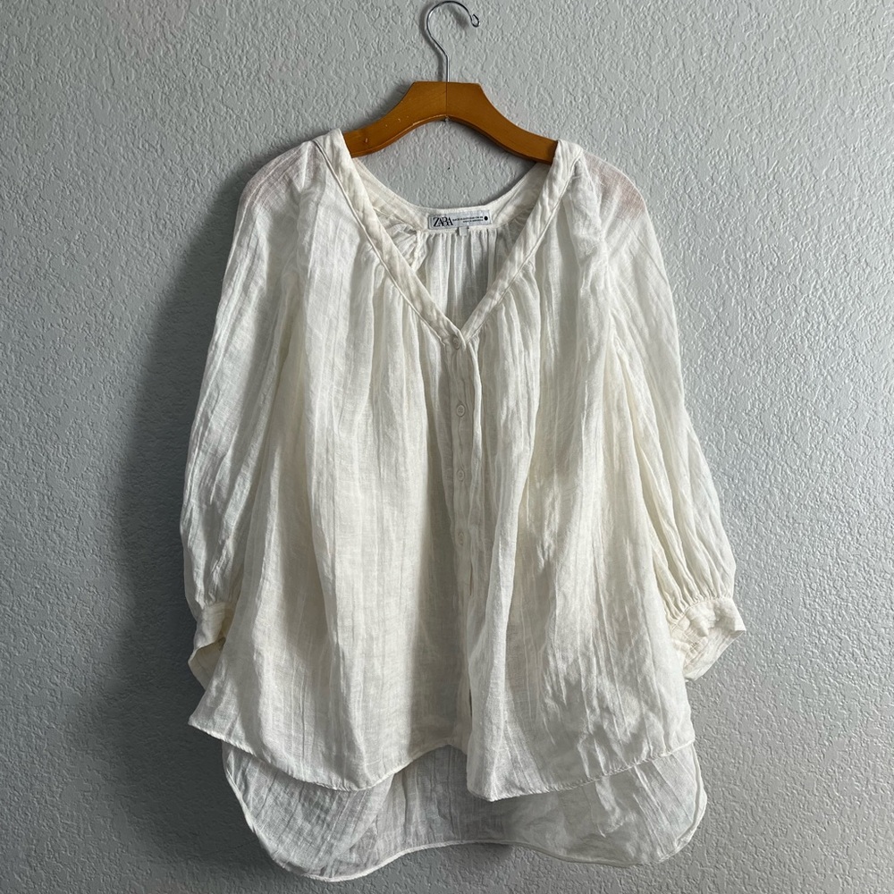 Zara linen blouse